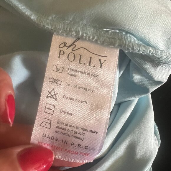 Oh Polly Baby Blue Corset Mini Dress Size 2 - Picture 9 of 10